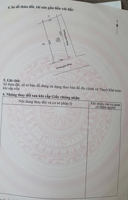 Đất nền Thạch Khê 143m² giá thỏa thuận - Gần Quốc lộ 15B!