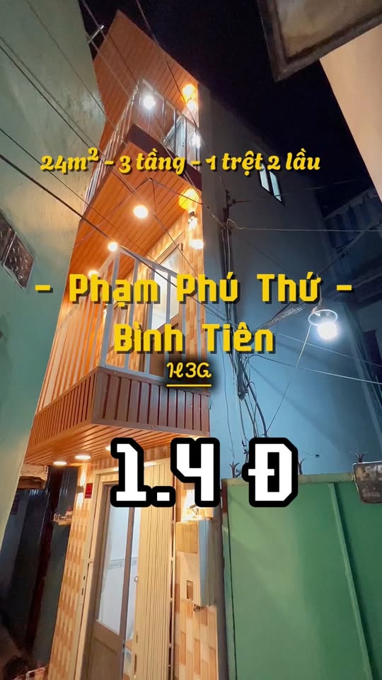 Nhà hẻm Phạm Phú Thứ, Quận 6, 24m² giá 1.4 tỷ - Sổ hồng riêng, hoàn công!