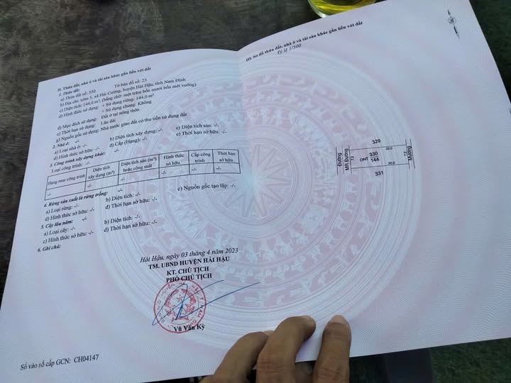 Đất xóm 5 Hải Cường 144m² giá thỏa thuận - Đường ô tô vào thoải mái!