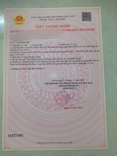 Đất nền Tân Hiệp, Tân Uyên 71m² giá 2.35 tỷ - Cơ hội đầu tư tuyệt vời!