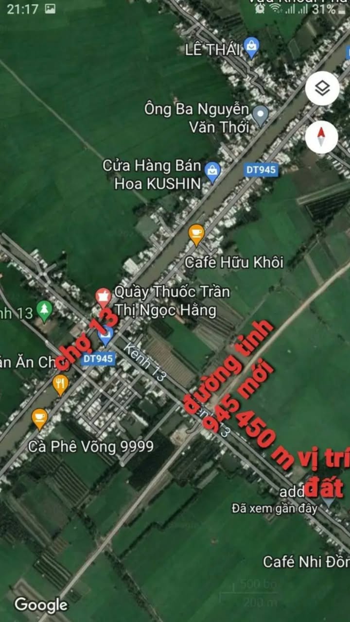 Đất thổ cư Thạnh Mỹ Tây, Châu Phú 487,9m² giá chỉ 790 triệu - Đầu tư sinh lời ngay!