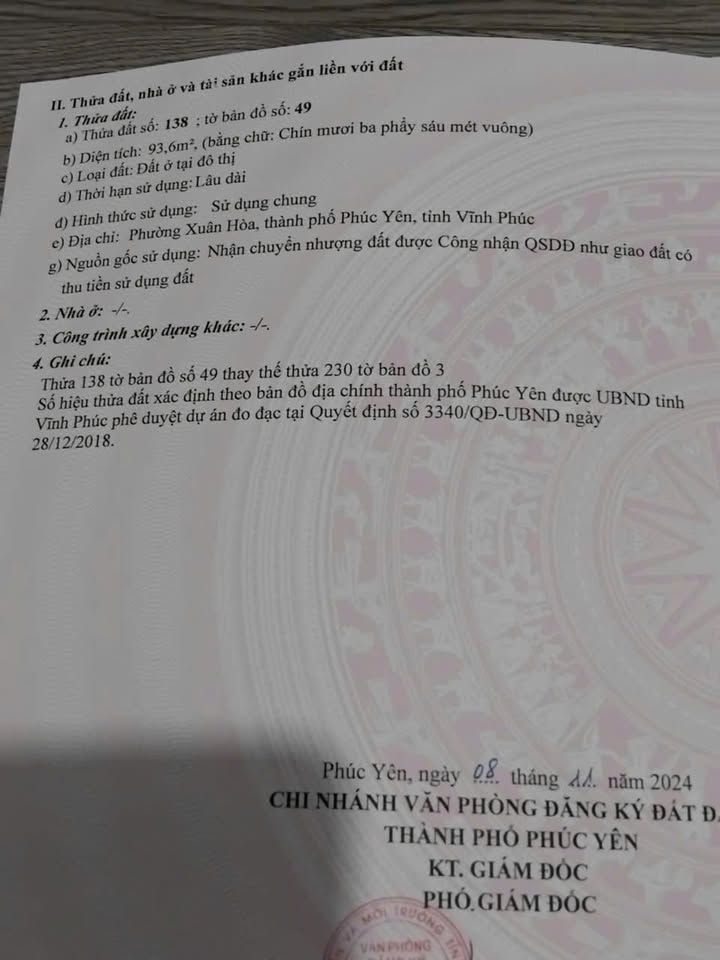 Đất thổ cư trung tâm Xuân Hòa 93m² giá 2.6 tỷ - Cơ hội đầu tư hiếm có!