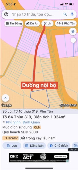 Đất nền 360m² xã Phú Tân, Định Quán chỉ 285 triệu - Cơ hội đầu tư tuyệt vời!