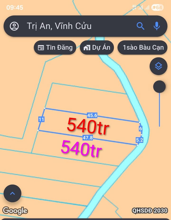 Đất cây lâu năm 495m² giá 540 triệu - Sổ đỏ chính chủ, vị trí thuận lợi!