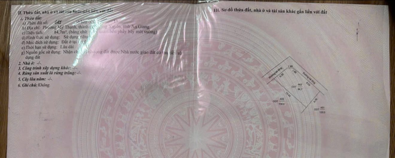 Đất nền góc KDC Út Lấn, Mỹ Thạnh, Long Xuyên 84.7m² giá 650 triệu - Cơ hội đầu tư tuyệt vời!