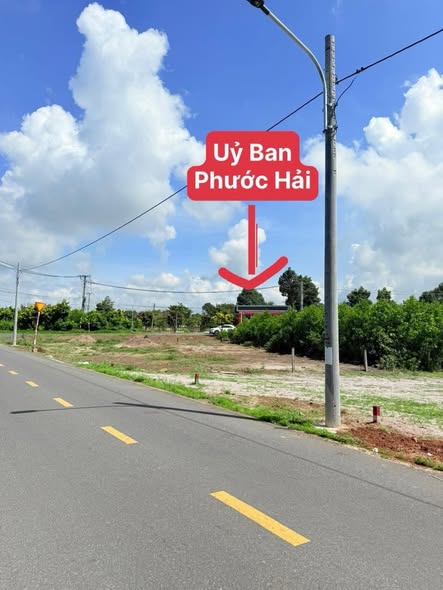 Đất thổ cư Phước Hải 180m² giá 1.6 tỷ - Mặt tiền đường nhựa rộng rãi!