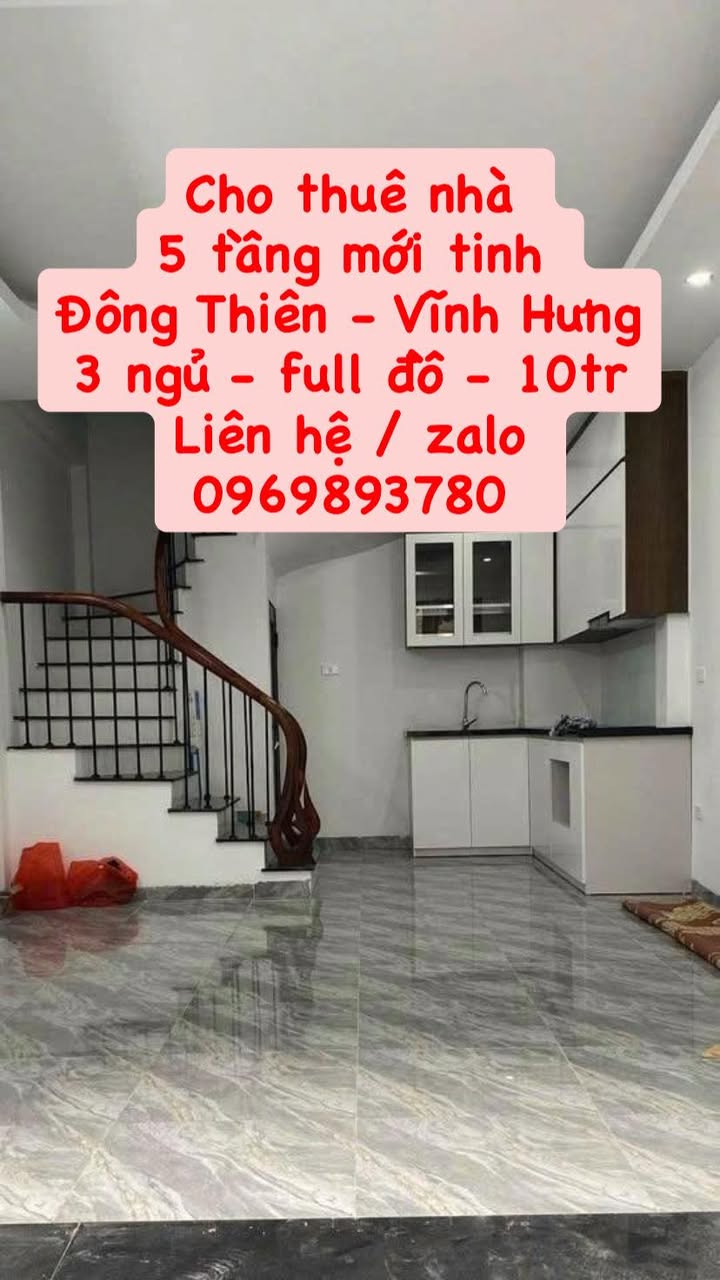 Nhà cho thuê 5 tầng đường Đông Thiên, phường Vĩnh Hưng - Tiện nghi đầy đủ, giá thỏa thuận!