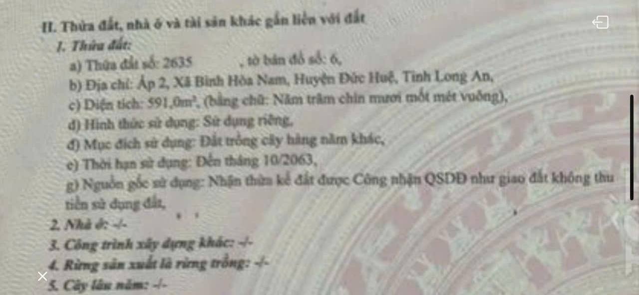 Đất vườn mặt tiền đường 816, xã Bình Hòa Nam, 370m² giá 1.5 tỷ - Cơ hội đầu tư hấp dẫn!
