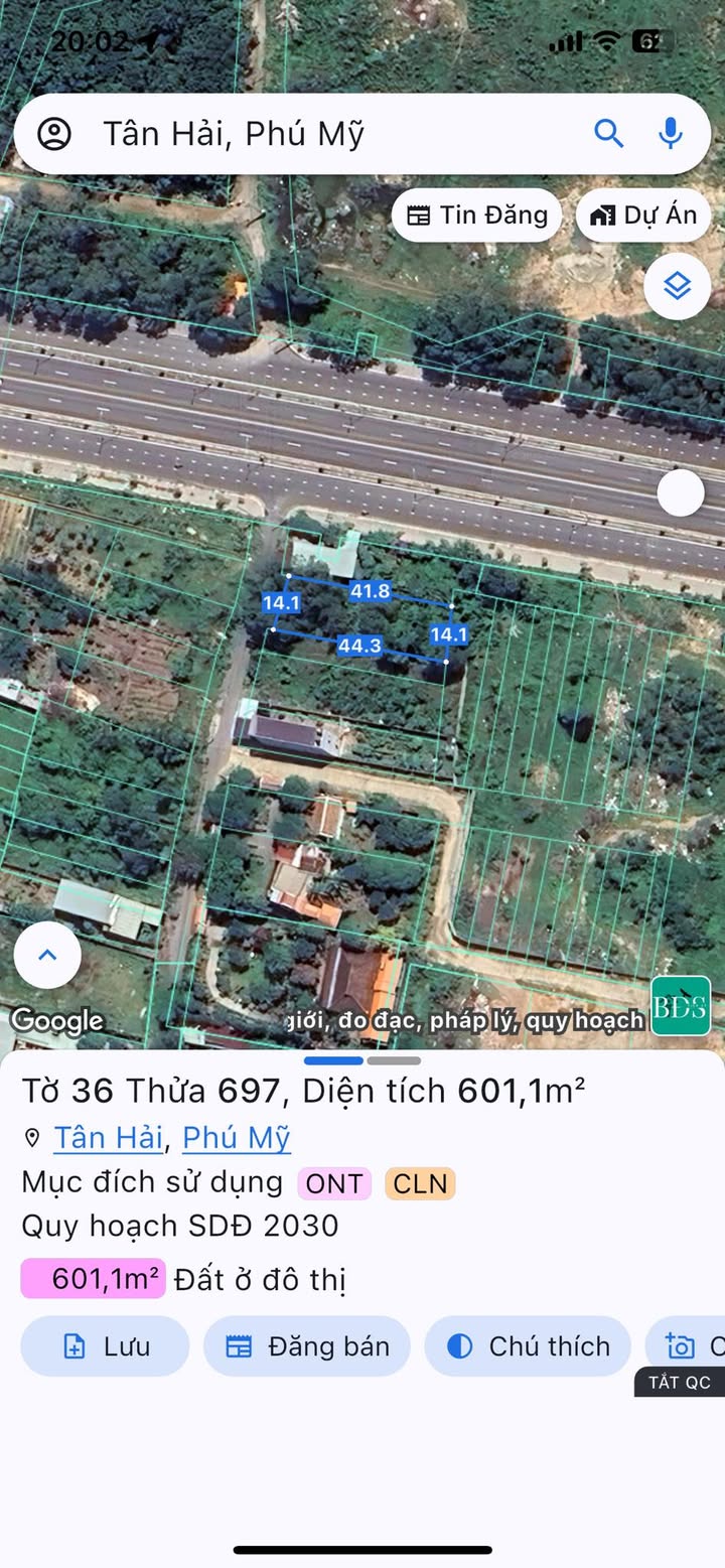 Đất nền Tân Hải, Phú Mỹ 600m² giá 5 tỷ - Tiềm năng đầu tư lớn!