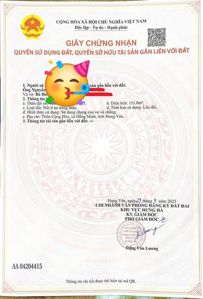 Đất nền Hồng Minh Hưng Hà 151m² giá 1.4 tỷ - Sổ đỏ chính chủ, vị trí đẹp!