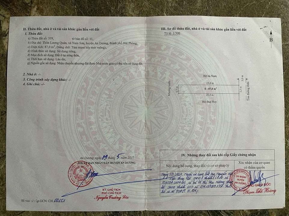 Đất nền Lương Quán, Nam Sơn, An Dương 178m² chỉ 5.166 tỷ - Giá tốt bất ngờ!