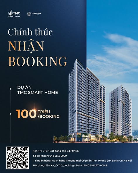 Căn hộ TMC Smart Home Bắc Từ Liêm 27.763m² giá từ 119 triệu/m² - Đón đầu tiềm năng phát triển!