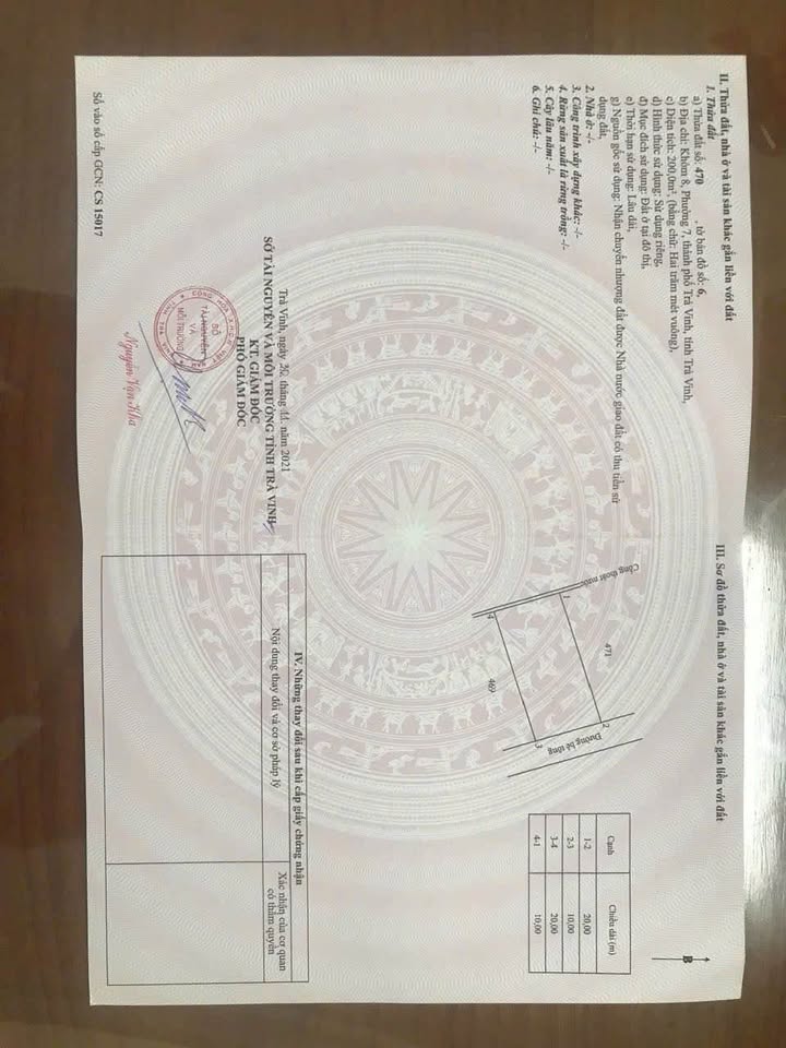 Đất nền Trà Vinh 200m² giá 1.1 tỷ - Vị trí đắc địa, giao thông thuận lợi!