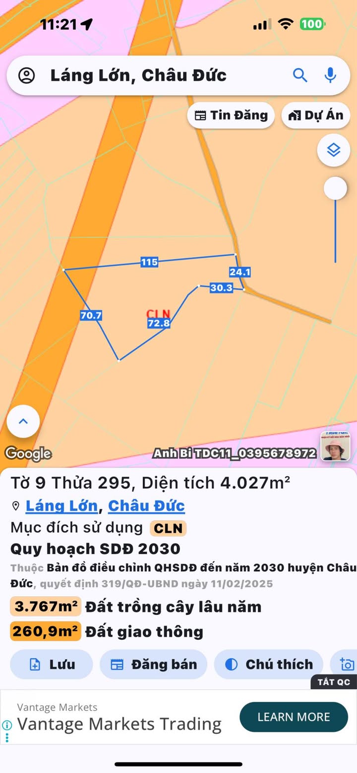 Đất Farm 4027m² xã Kim Long, Châu Đức - Đầu tư sinh lời tuyệt vời!