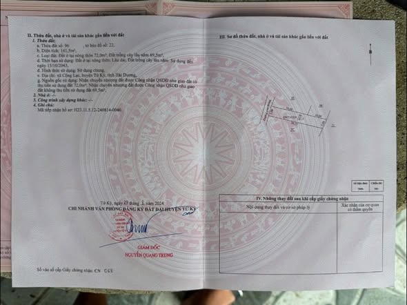 Đất nền Tất Thượng, Tứ Kỳ 145m² - Đường thông xe tránh, giá thỏa thuận!