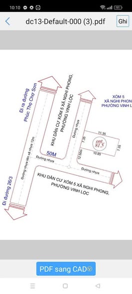 Đất Nghi Phong 81.5m² giá 1 tỷ - Cơ hội đầu tư sinh lời!