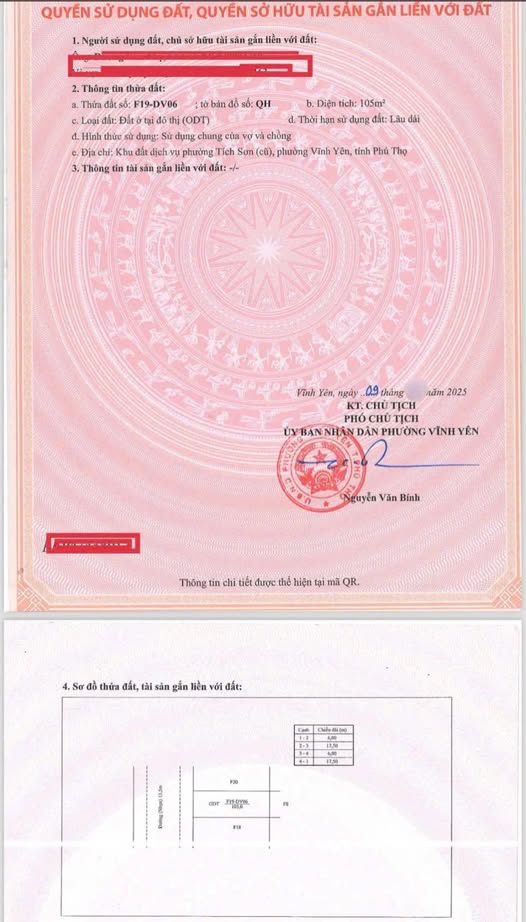 Đất dịch vụ Tích Sơn Vĩnh Yên 105m² giá chỉ 3,xxx triệu - View vườn hoa tuyệt đẹp!