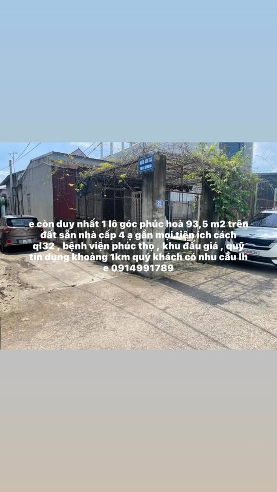 Đất nền Phúc Hòa 93,5m² giá thỏa thuận - Lô góc hiếm có!