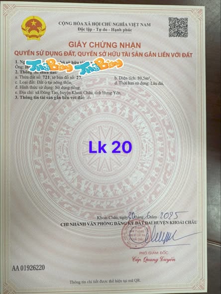 Đất mặt tiền kinh doanh Thôn Đông Tảo - Hoàn Long 80.5m² - Đầu tư sinh lời!