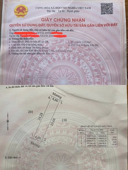 Đất nền 110m² tại xã Liên Khê, Khoái Châu, Hưng Yên - Đầu tư sinh lời ngay!