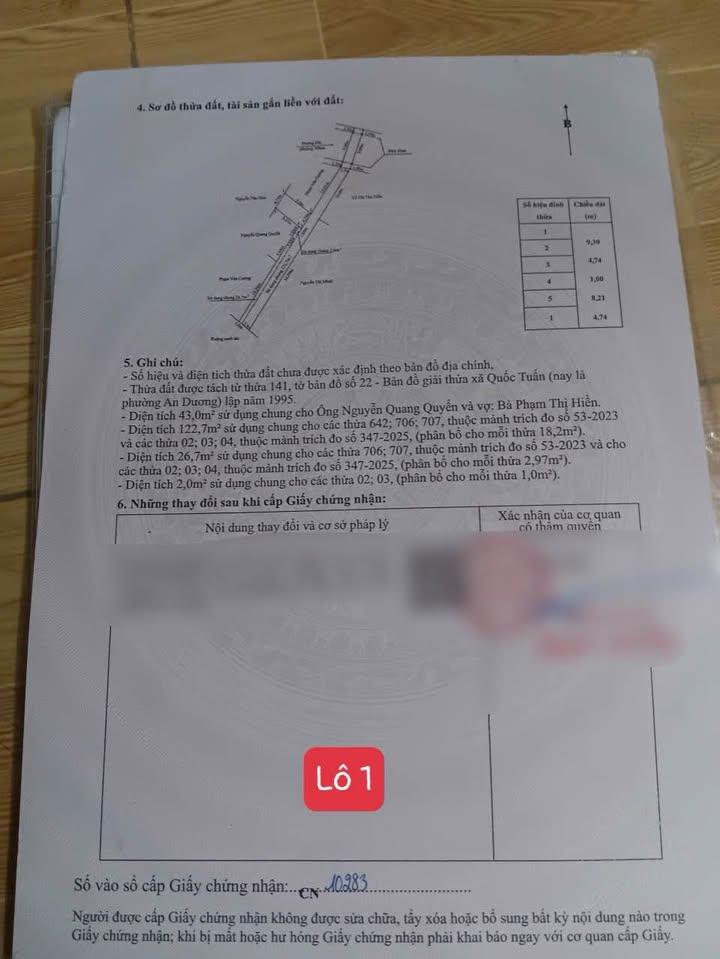 Đất nền An Dương Hải Phòng 44m² giá chỉ 800 triệu - Sổ đỏ chính chủ!