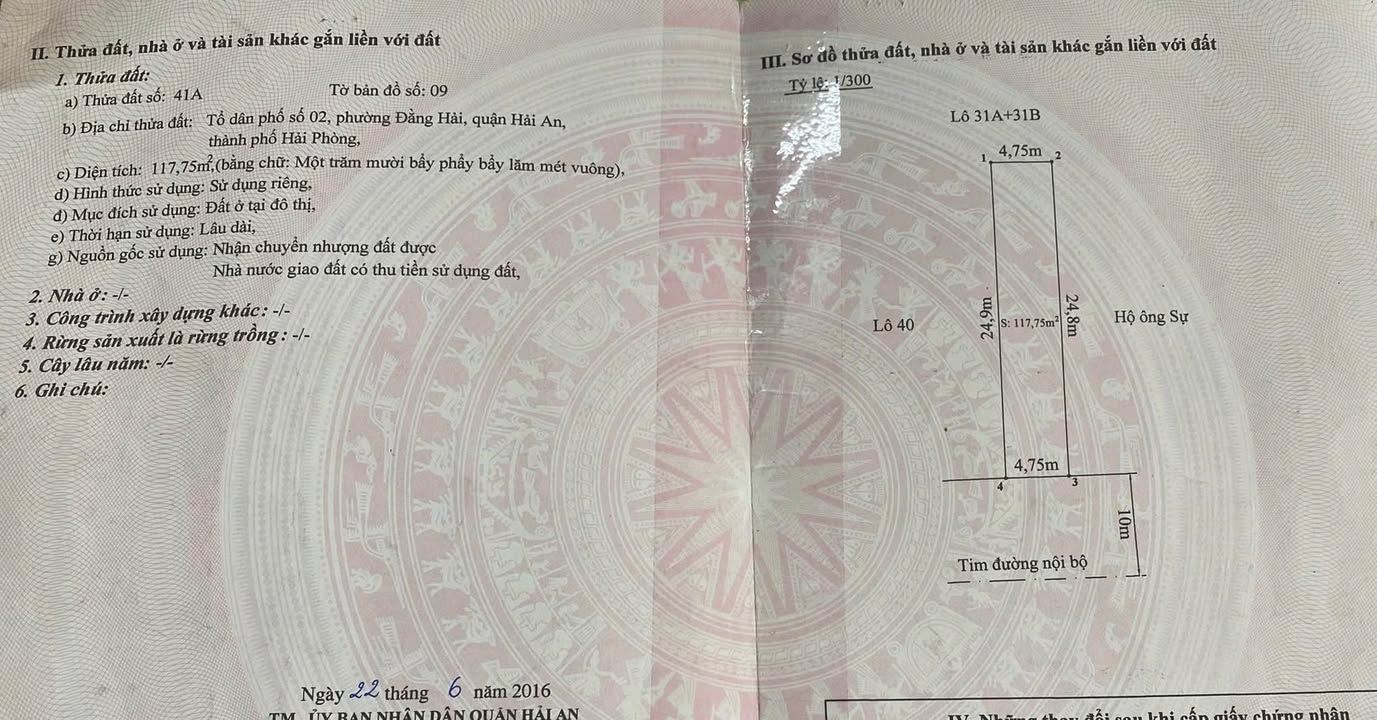 Lô đất mặt tiền Đường Dứa, Hải An 118m² giá 5.31 tỷ - Đầu tư sinh lời ngay!