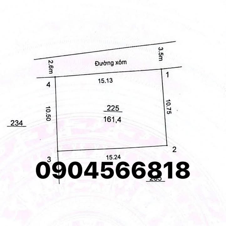 Đất thổ cư Phú Nghĩa, Chương Mỹ 161m² - Mặt tiền rộng, giá mềm