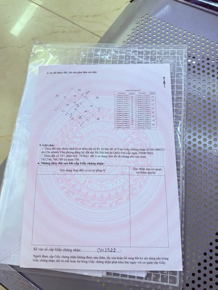 Đất thổ cư 80m² tại Đại Thành, Quốc Oai - Sổ đỏ chính chủ, Giá chỉ 5 tỷ