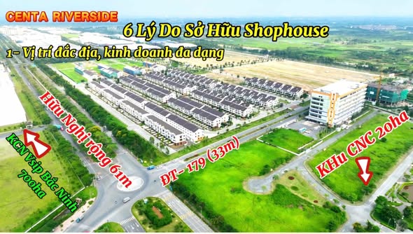 Nhà phố KĐT Centa VSIP Từ Sơn 75m² giá 6 tỷ - Cơ hội đầu tư hấp dẫn!