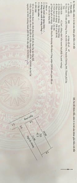 Đất lô góc 42,3m² tại thị trấn Chúc Sơn, 3,6 tỷ - Vị trí đắc địa!