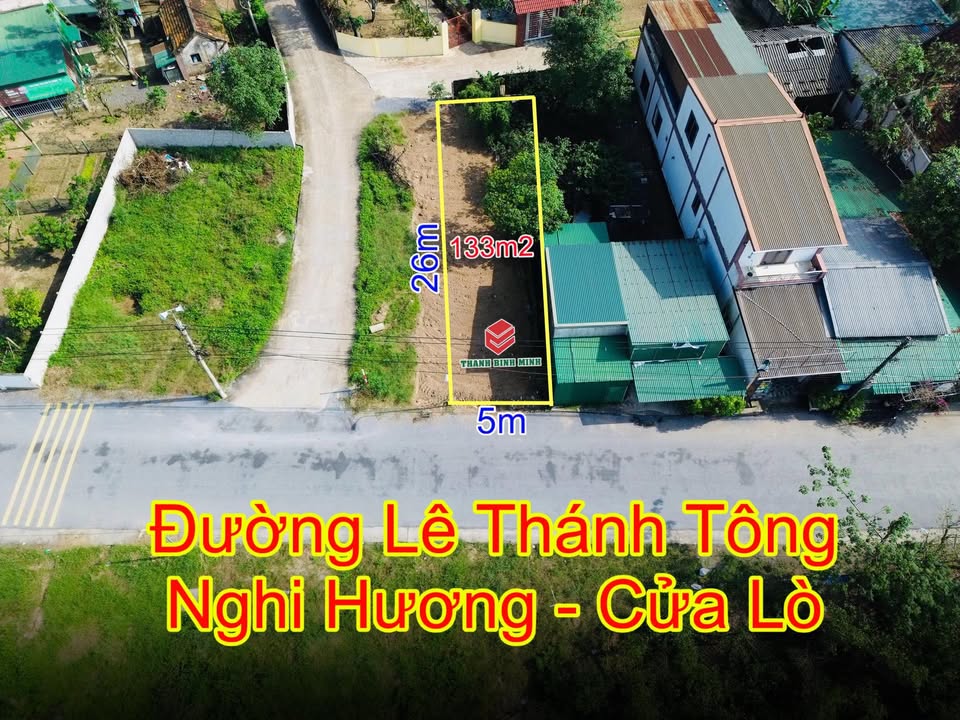 Đất mặt đường Lê Thánh Tông, Nghi Hương 133m² giá 2 tỷ - Kinh doanh tuyệt vời!