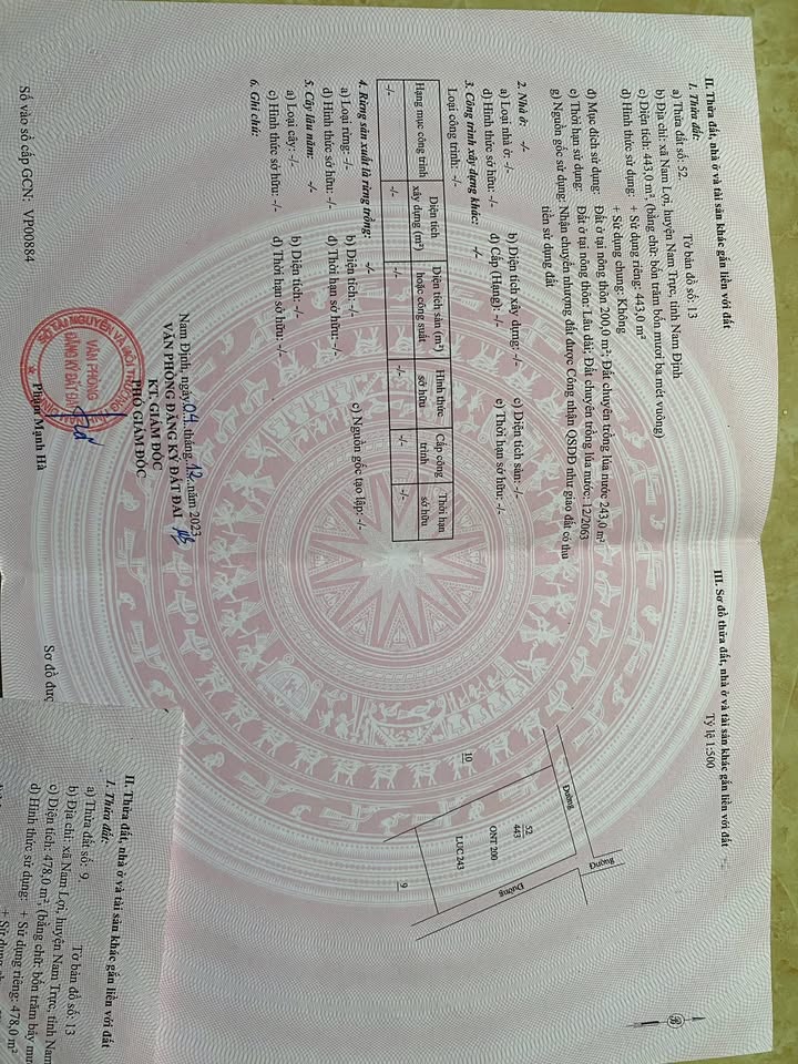 Đất Nam Lợi, Nam Trực 920m² giá chỉ 1.2 tỷ - Cơ hội đầu tư hấp dẫn!