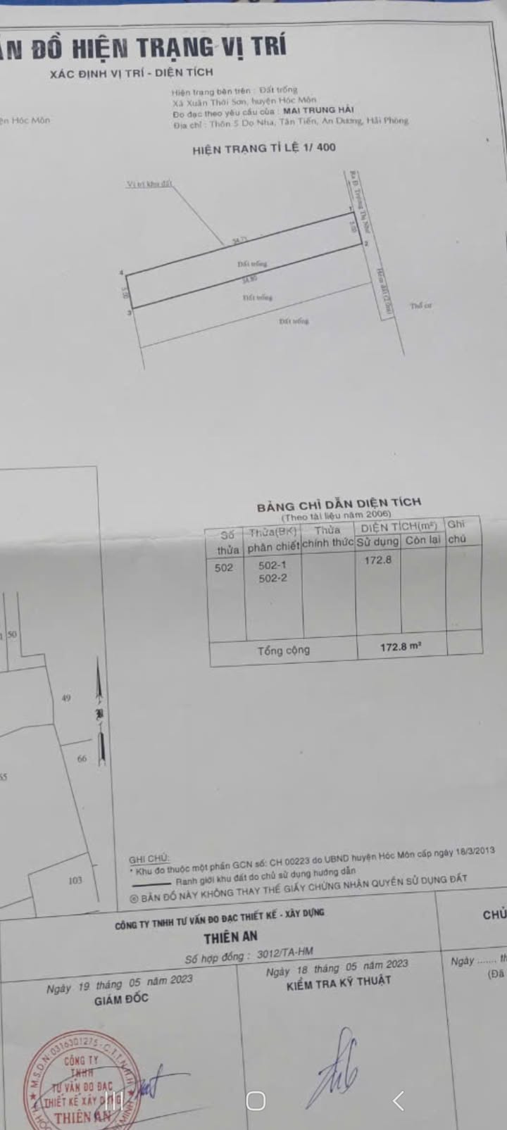 Đất nền xã Xuân Thới Sơn, Hóc Môn 175m² giá 1.2 tỷ - Sổ đỏ chính chủ!