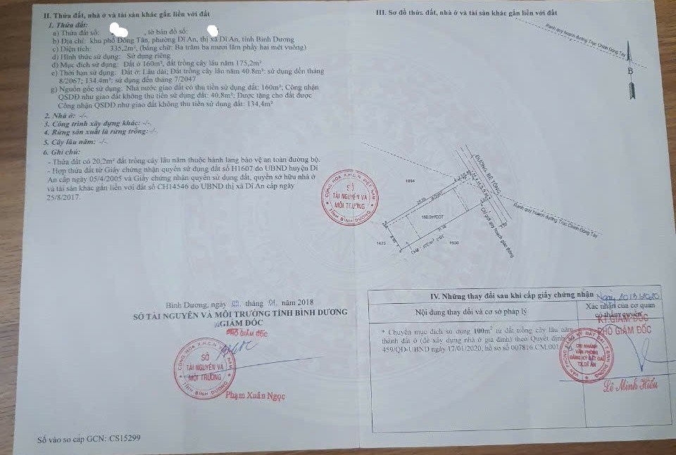 Đất thổ cư 335m² mặt tiền đường Nguyễn Du, Dĩ An - Giá chỉ 9.8 tỷ!