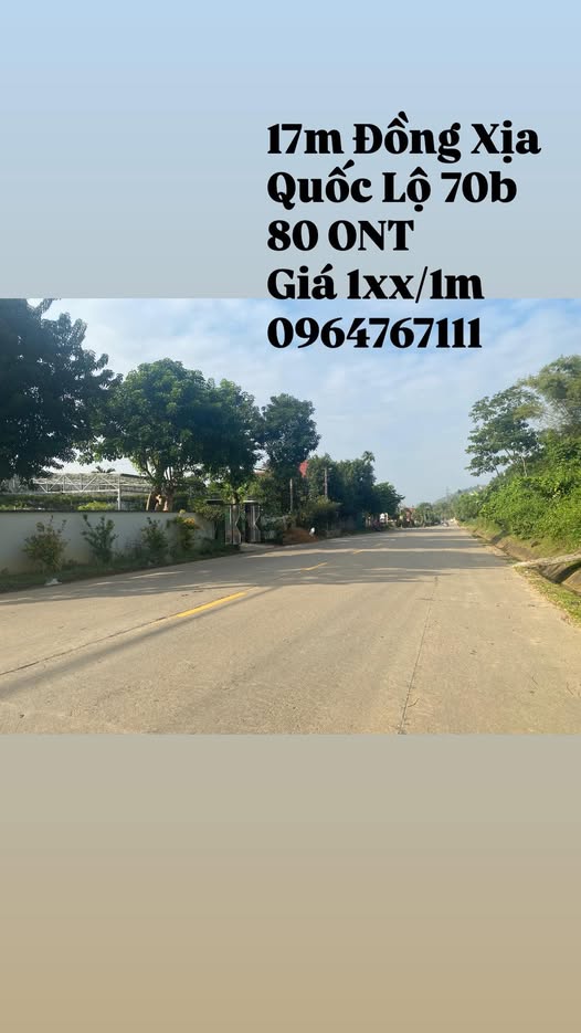 Đất mặt tiền 17m Quốc Lộ 70B - Thục Luyện - 80m² - Đầu tư sinh lời ngay!