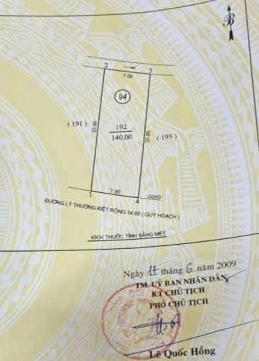 Bán đất kinh doanh mặt đường Lý Thường Kiệt, Vinh 140m² giá 16.8 tỷ - Đầu tư sinh lời ngay!