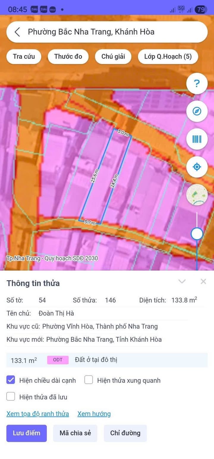 Đất 2 mặt hẻm ô tô đường Điện Biên Phủ, Bắc Nha Trang, 130.6m² - Vị trí đắc địa gần biển!