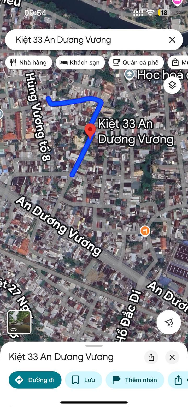 Bán đất kiệt 33 An Dương Vương, phường An Cựu, TP. Huế 143m² - Vị trí đắc địa, sổ hồng chính chủ!