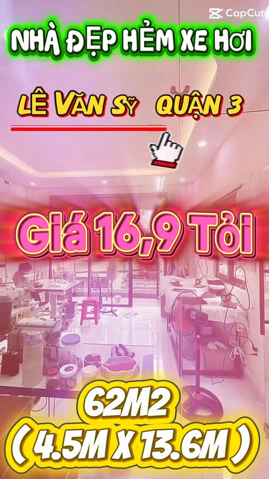 Nhà phố Lê Văn Sỹ, Q.3 - 62m² giá 16.9 tỷ - Thông thoáng, xe hơi vào tận nhà!