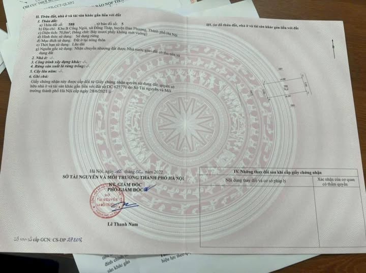 Đất đấu giá 70m² tại Đồng Tháp, Đan Phượng - Giá thỏa thuận cực tốt!