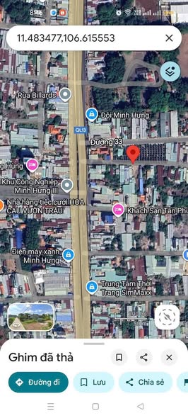 Đất nền 560m² tại khu phố 3A, phường Minh Hưng - Giá chỉ 200 triệu/m ngang!