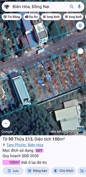 Đất nền Khu dân cư Tam Phước 5m² giá 2 tỷ - Sổ hồng đầy đủ, đường lớn 5-20m!