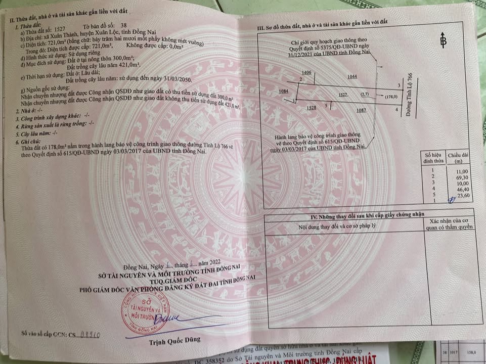 Đất nền 3300m² tại Quốc lộ 766, Xuân Thành, Xuân Lộc - Giá 4.5 tỷ - Cơ hội đầu tư hấp dẫn!