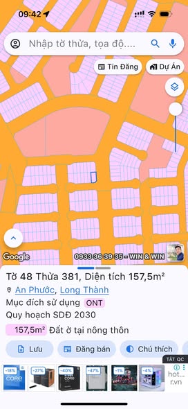 Đất nền An Phước Long Thành 162m² giá 3.2 tỷ - Sổ đỏ chính chủ, mặt tiền 2 mặt đường!