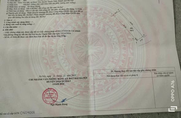 Đất nền Hạ Bằng, Thạch Thất 106m² giá chỉ 2 tỷ - Cơ hội đầu tư tuyệt vời!