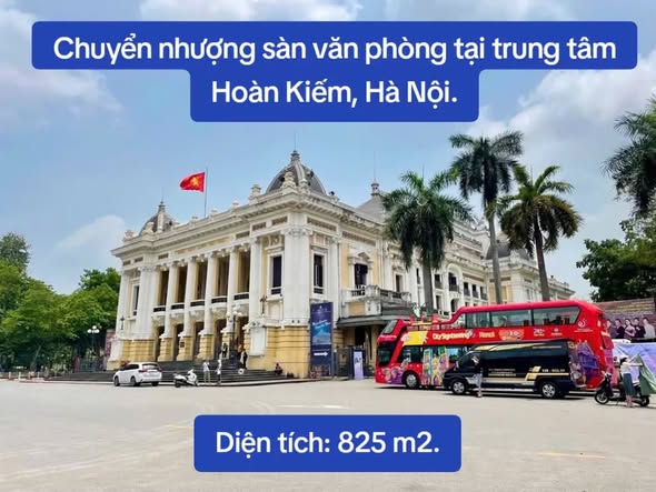 Sàn văn phòng Hoàn Kiếm 825m² - Doanh thu ổn định 3,2 tỷ/năm!