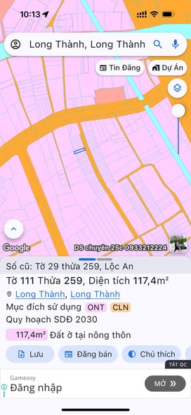 Đất Lộc An Long Thành 117m² giá chỉ 2 tỷ - Đường nhựa rộng thoáng