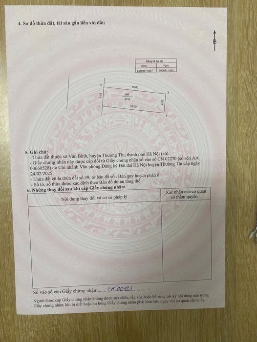 Đất Ngõ 1 Cầu Dừa Thường Tín 67m² giá 132 triệu - Vị trí đắc địa gần siêu thị!