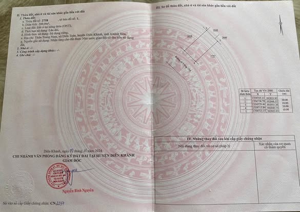 Đất TĐC Diên Toàn 200m² giá 2.2 tỷ - Cơ hội đầu tư gần Nha Trang!