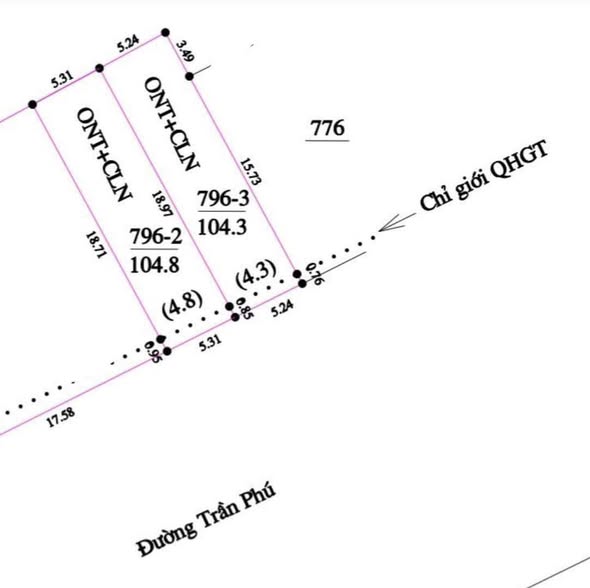 Đất mặt tiền Trần Phú, Diên Khánh 104.5m² giá 4.2 tỷ - Sổ hồng trao tay!